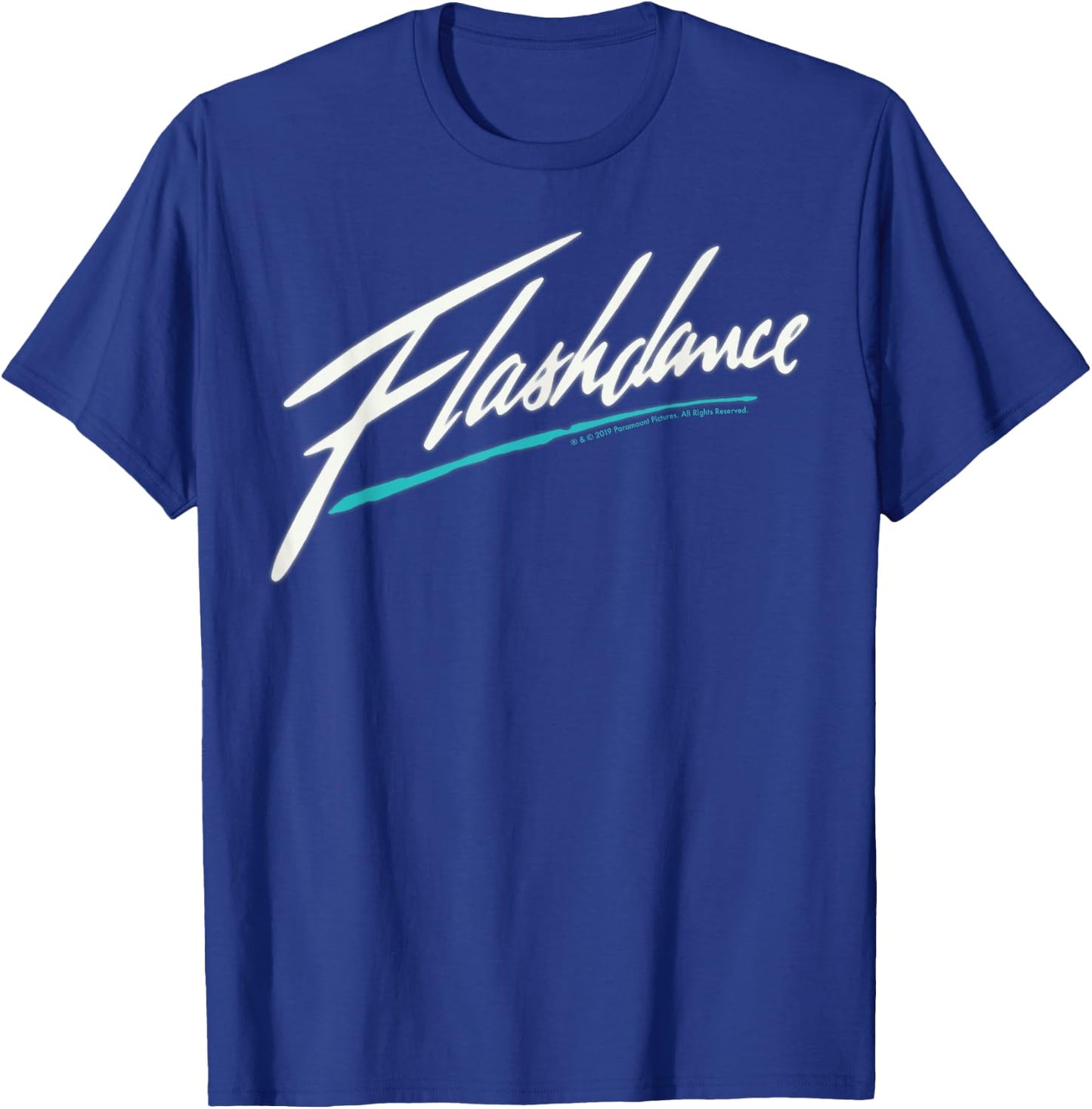 Flashdance Simple Title Logo T-Shirt - T-Shirt | Royal