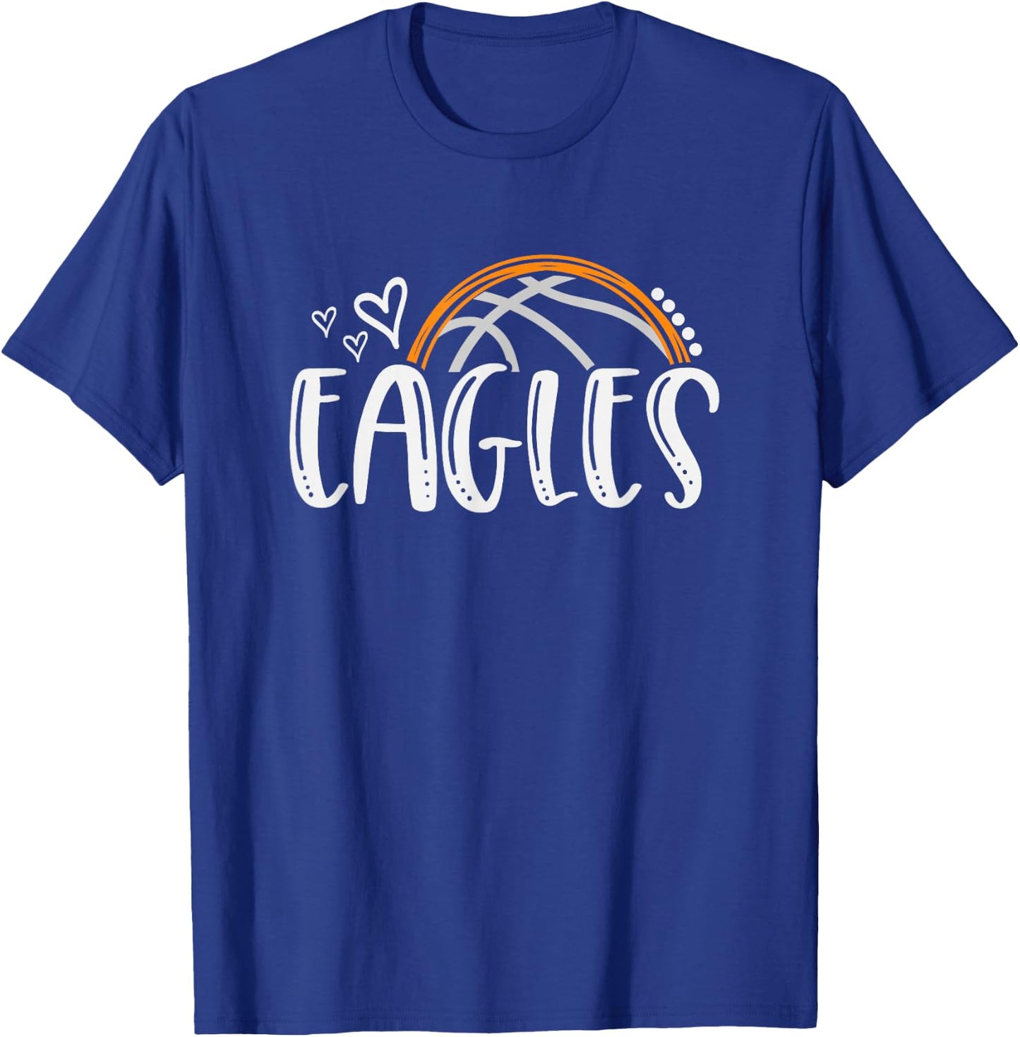 Basketball Eagles School Sports Fan Team Spirit T-Shirt - T-Shirt | Royal
