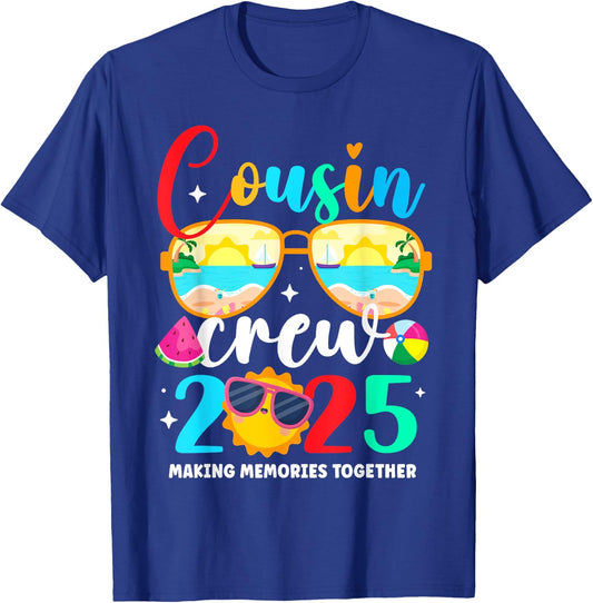 Cousin crew 2025 Summer Vacation Beach Family Trips Matching T-Shirt - T-Shirt | Royal