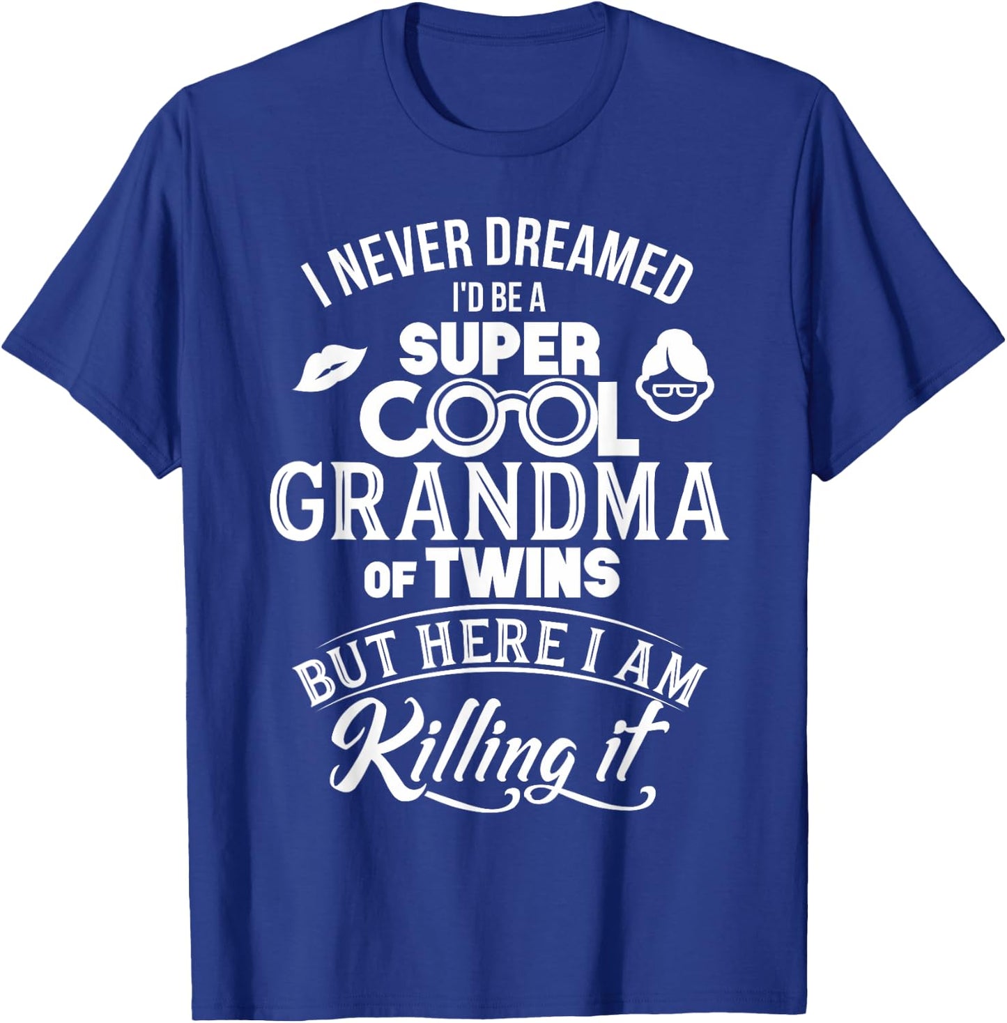 Super Cool Grandma Of Twins Mothers Day Shirt Gifts T-Shirt - T-Shirt | Royal