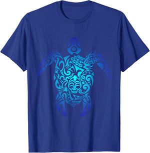 Tribal Sea Turtle Hawaii Islander Polynesian Maori Art T-Shirt - T-Shirt | Royal