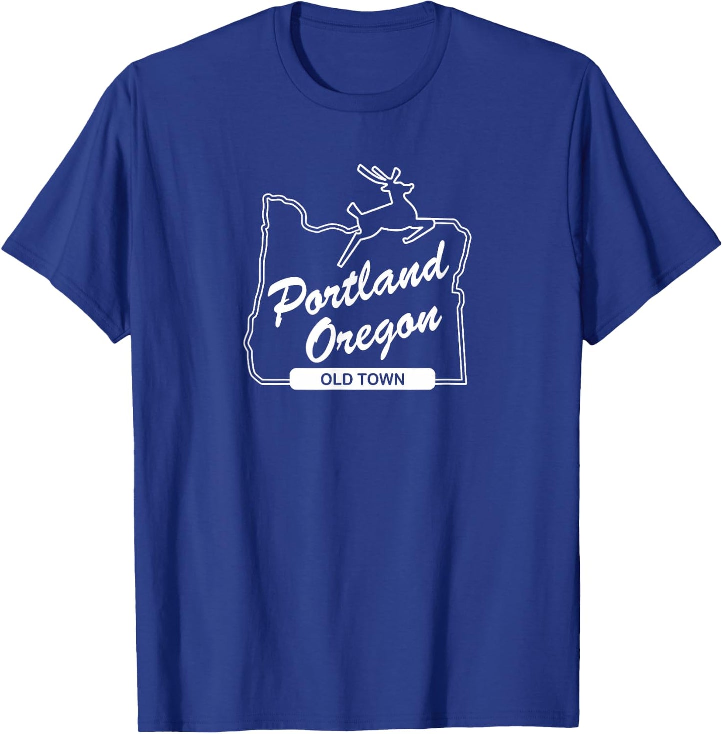 PDX Portland Oregon Sign: Old Town - Portland Oregon T-Shirt - T-Shirt | Royal