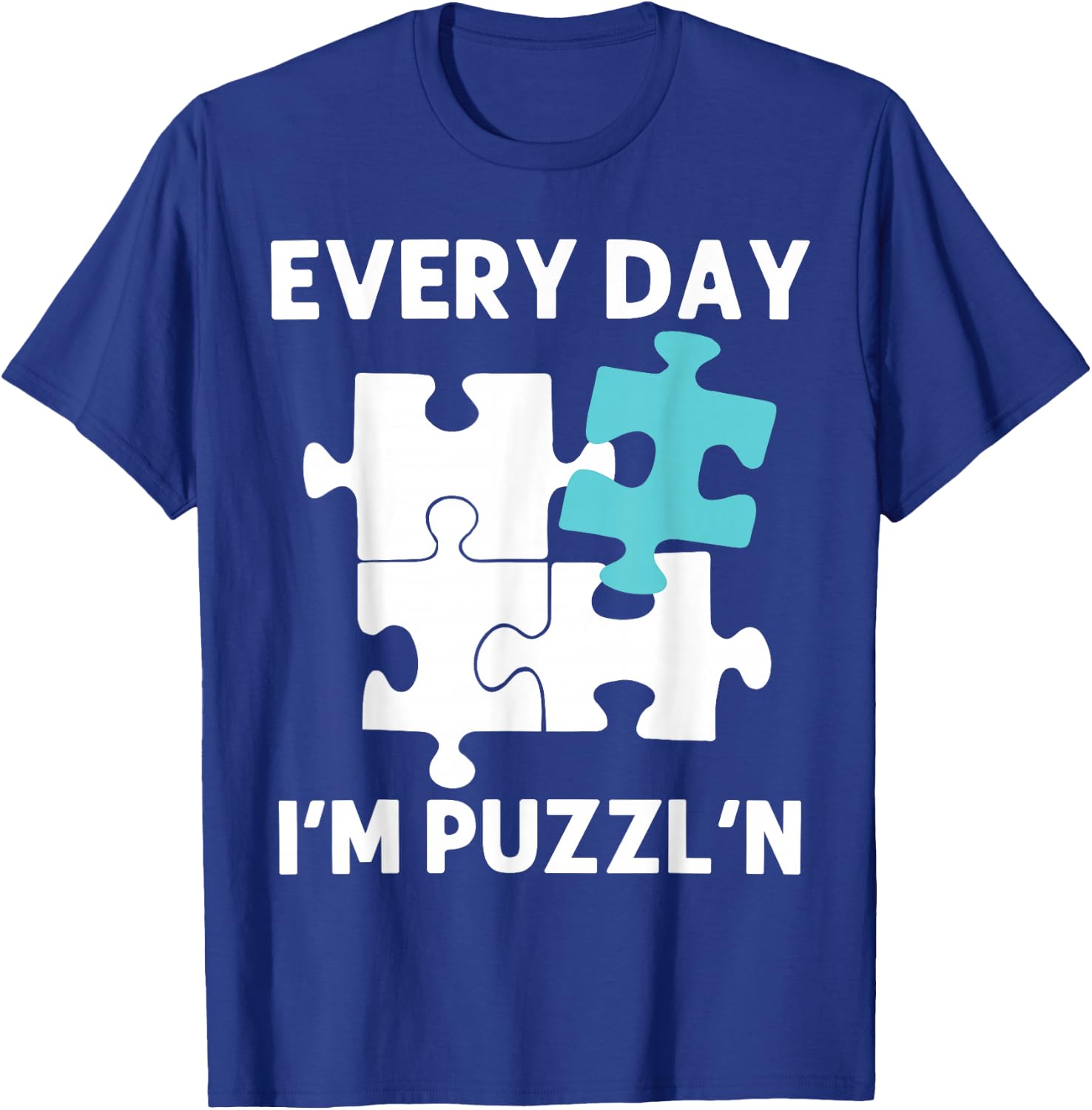 Funny Jigsaw Puzzle Design Women Adults Puzzle Lover T-Shirt - T-Shirt | Royal