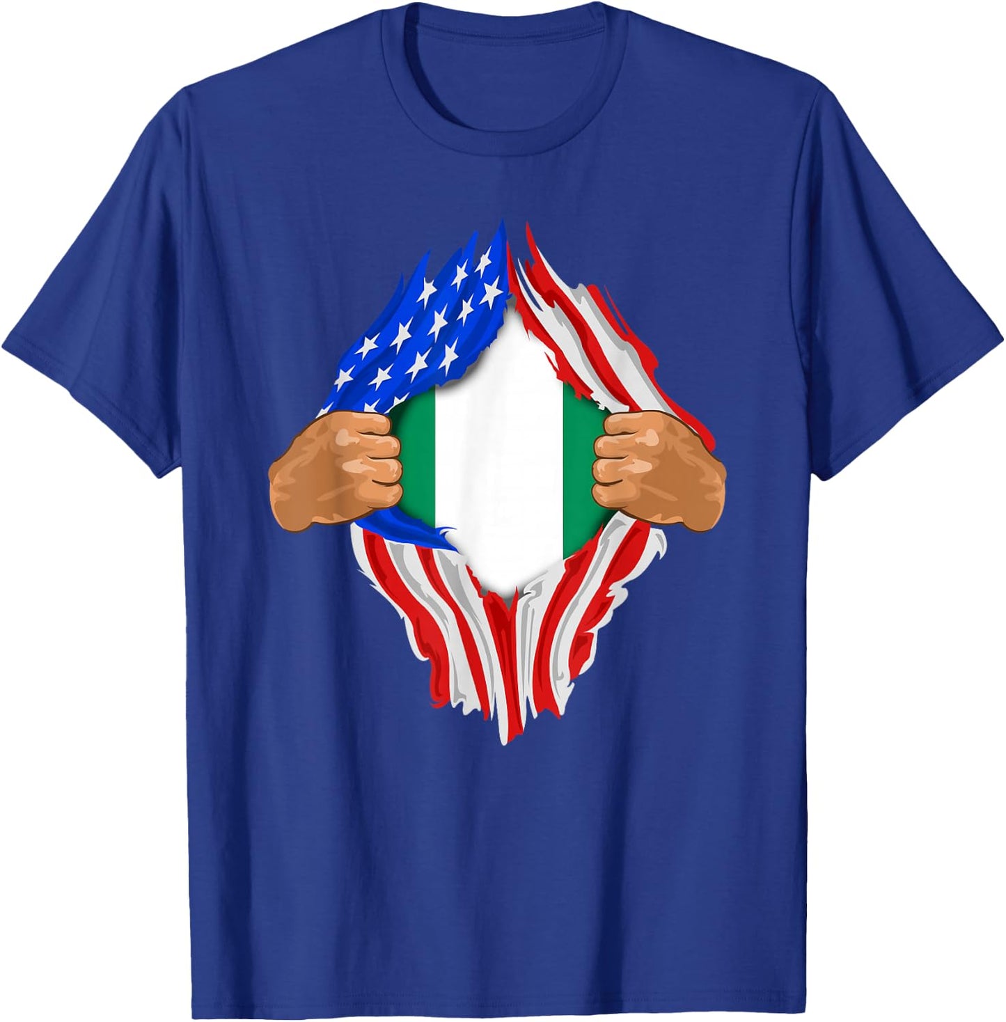 Nigerian Blood Inside Me | Nigeria Flag Gift T-Shirt - T-Shirt | Royal