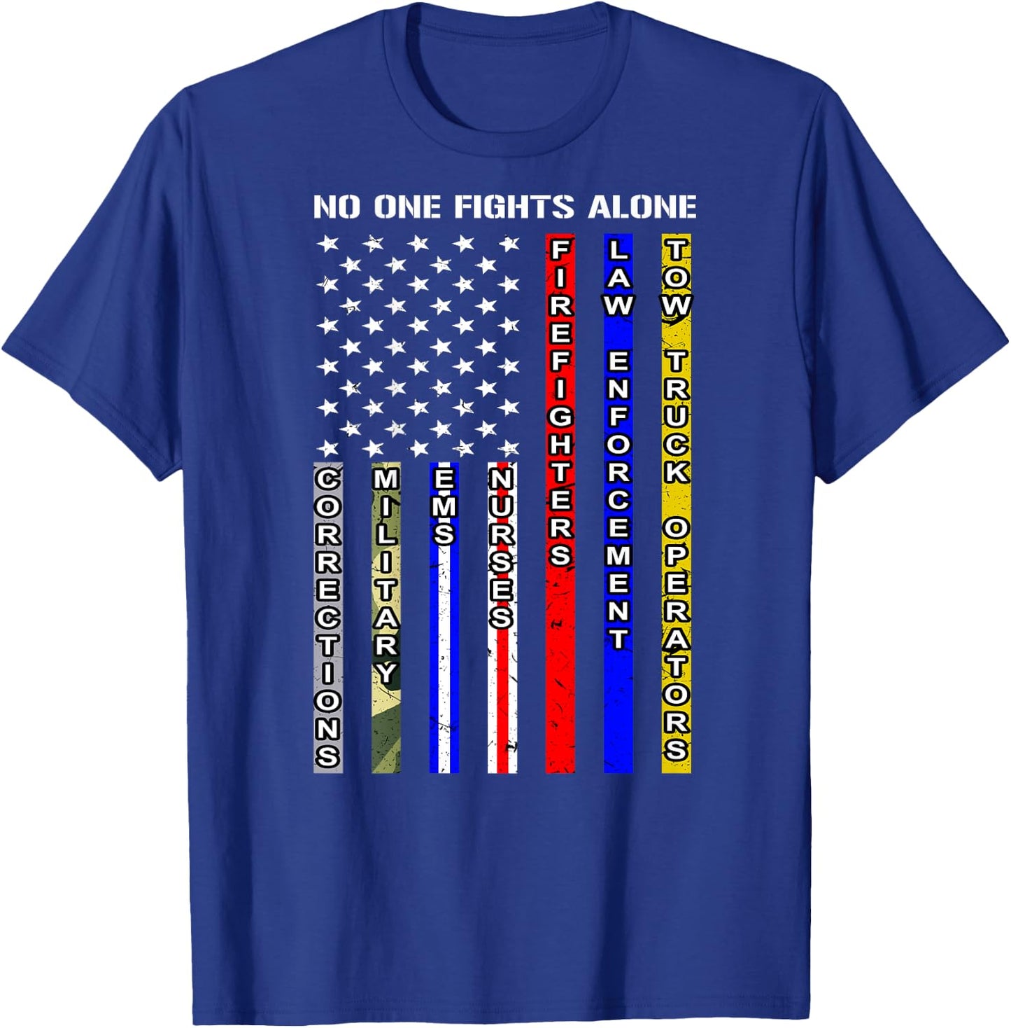 No One Fights Alone Shirt T-Shirt - T-Shirt | Royal
