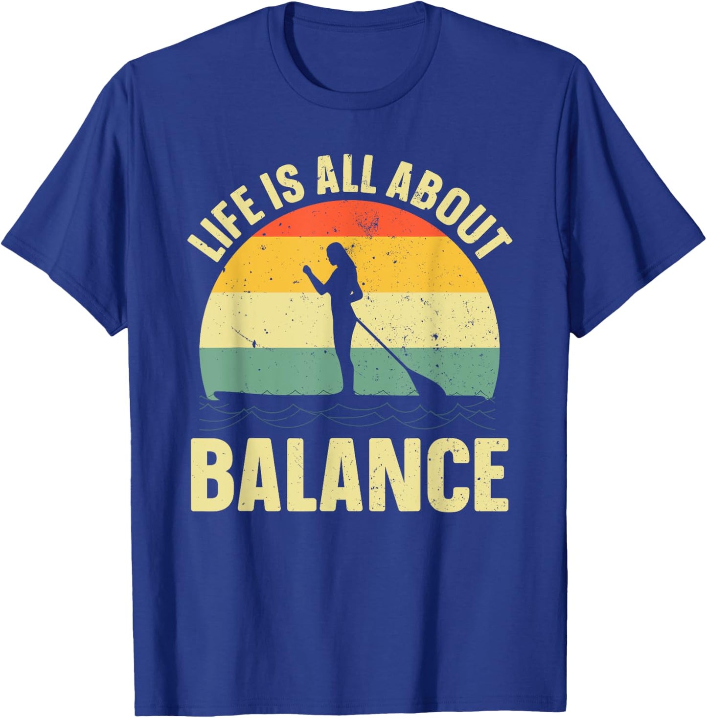 Paddleboard Art Women Paddleboarding Paddle Board T-Shirt - T-Shirt | Royal