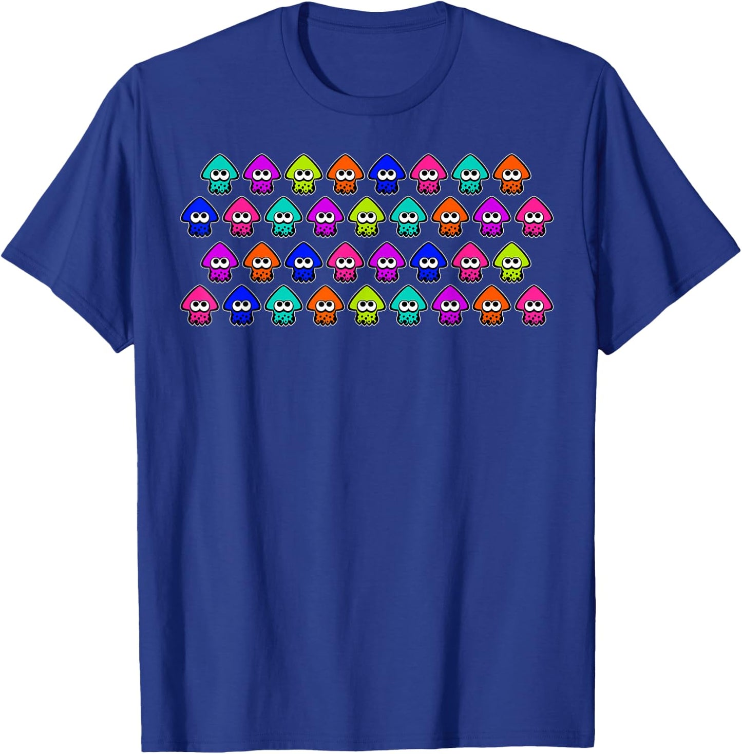 Nintendo Splatoon Rainbow Inklings Squid Row Graphic T-Shirt - T-Shirt | Royal