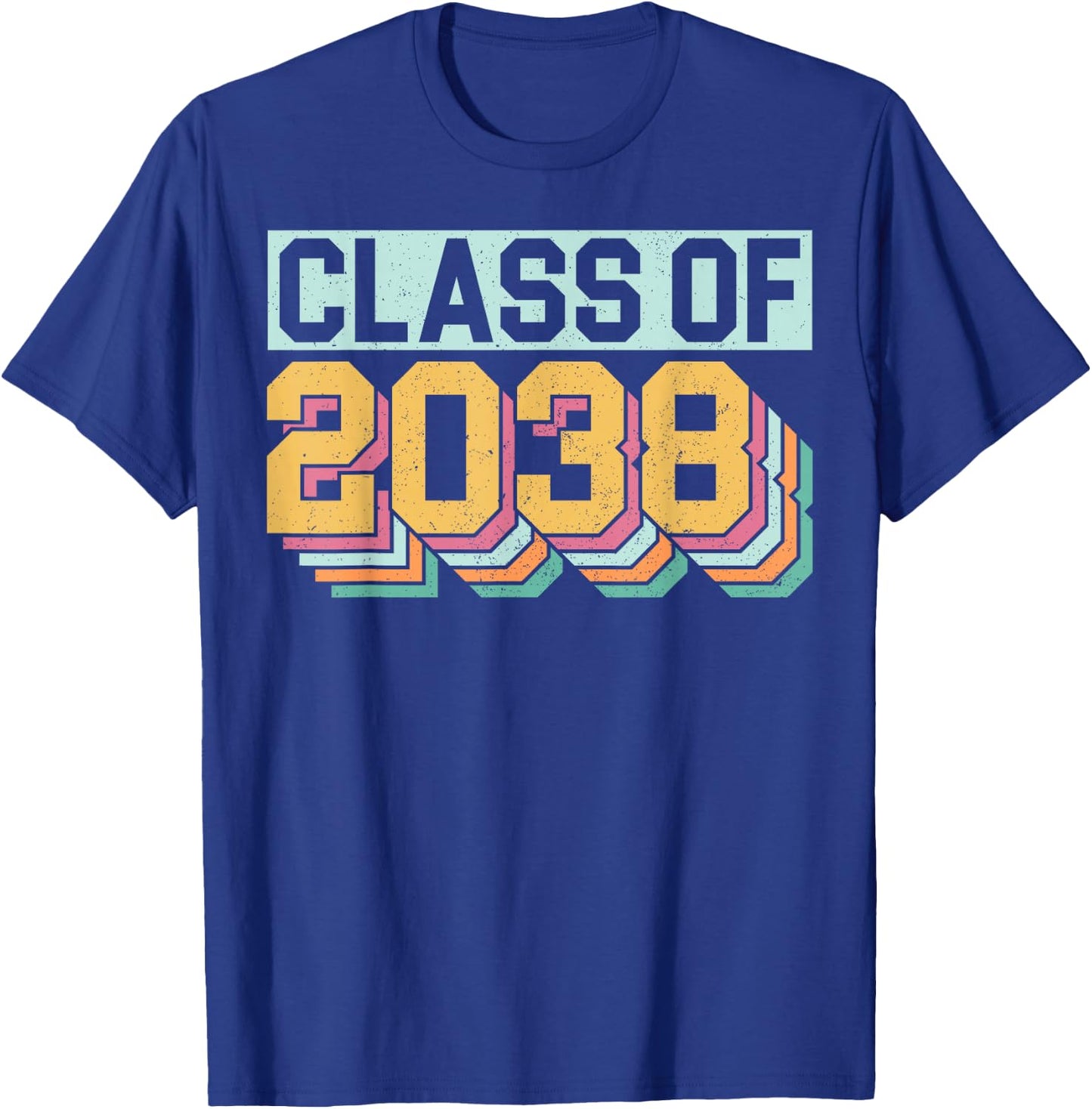 Class Of 2038 Future Graduates Design Funny Pre K Graduation T-Shirt - T-Shirt | Royal