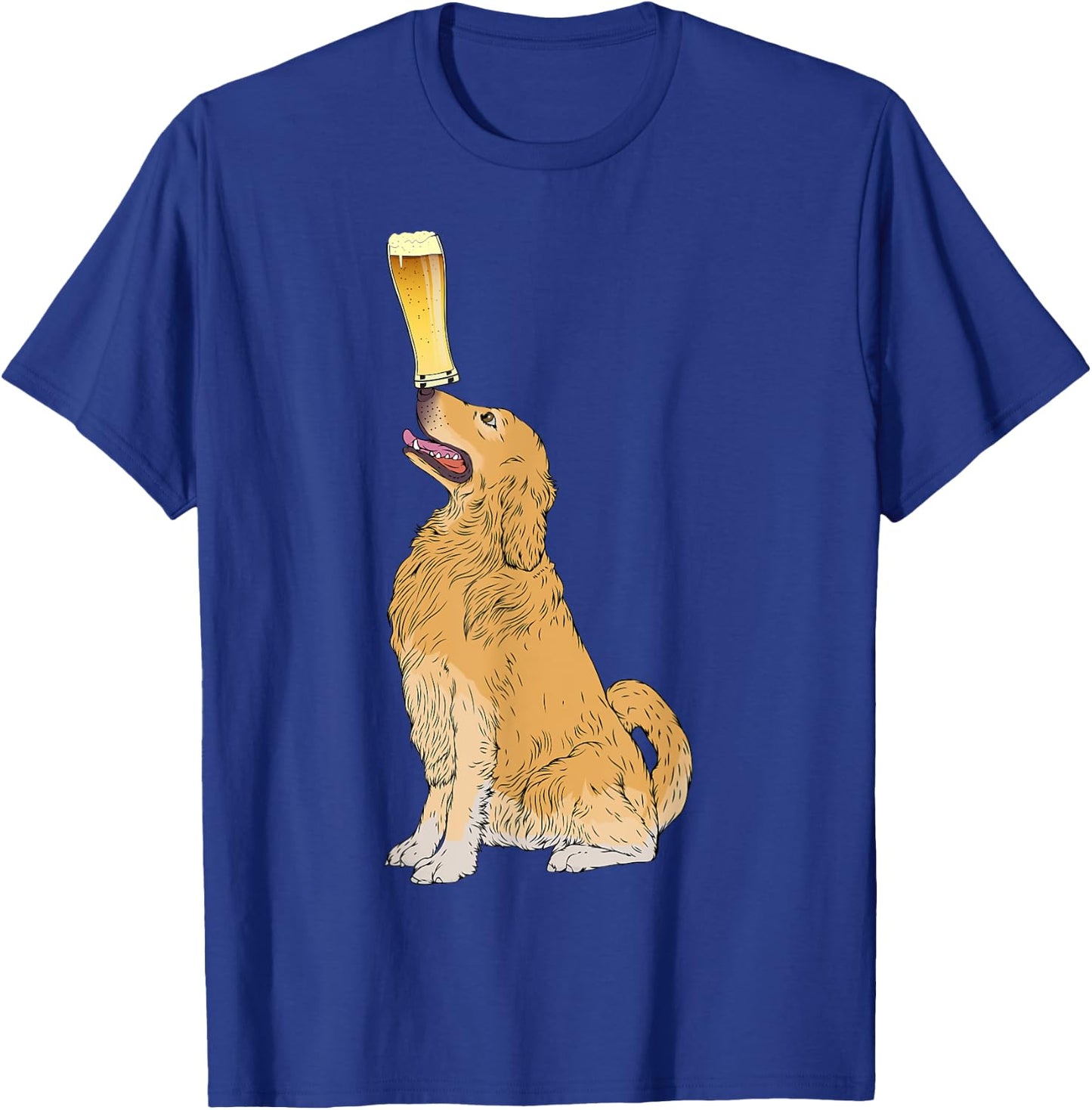 Golden Retriever Beer Lovers Shirt Craft Beer T-Shirt - T-Shirt | Royal