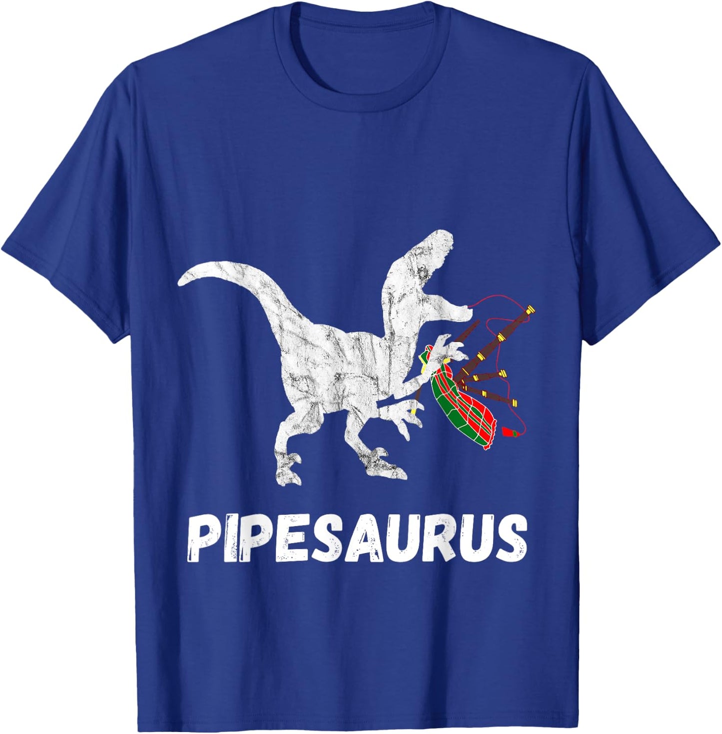 Bagpipe Saurus Irish Bagpiper Dinosaurs Bagpiping T-Shirt - T-Shirt | Royal