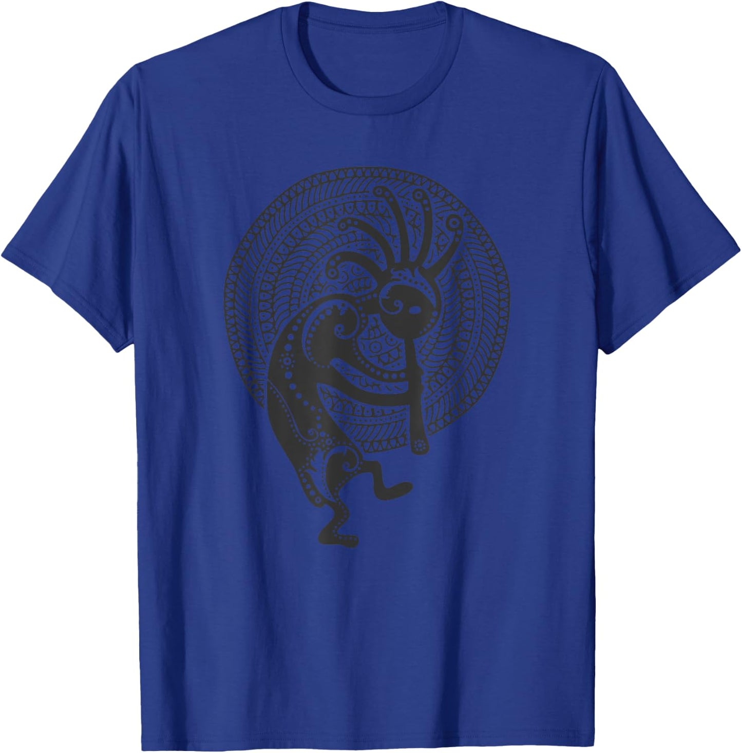 KOKOPELLI folklore MANDALA - Solid Black - Culture Fan Fun T-Shirt - T-Shirt | Royal