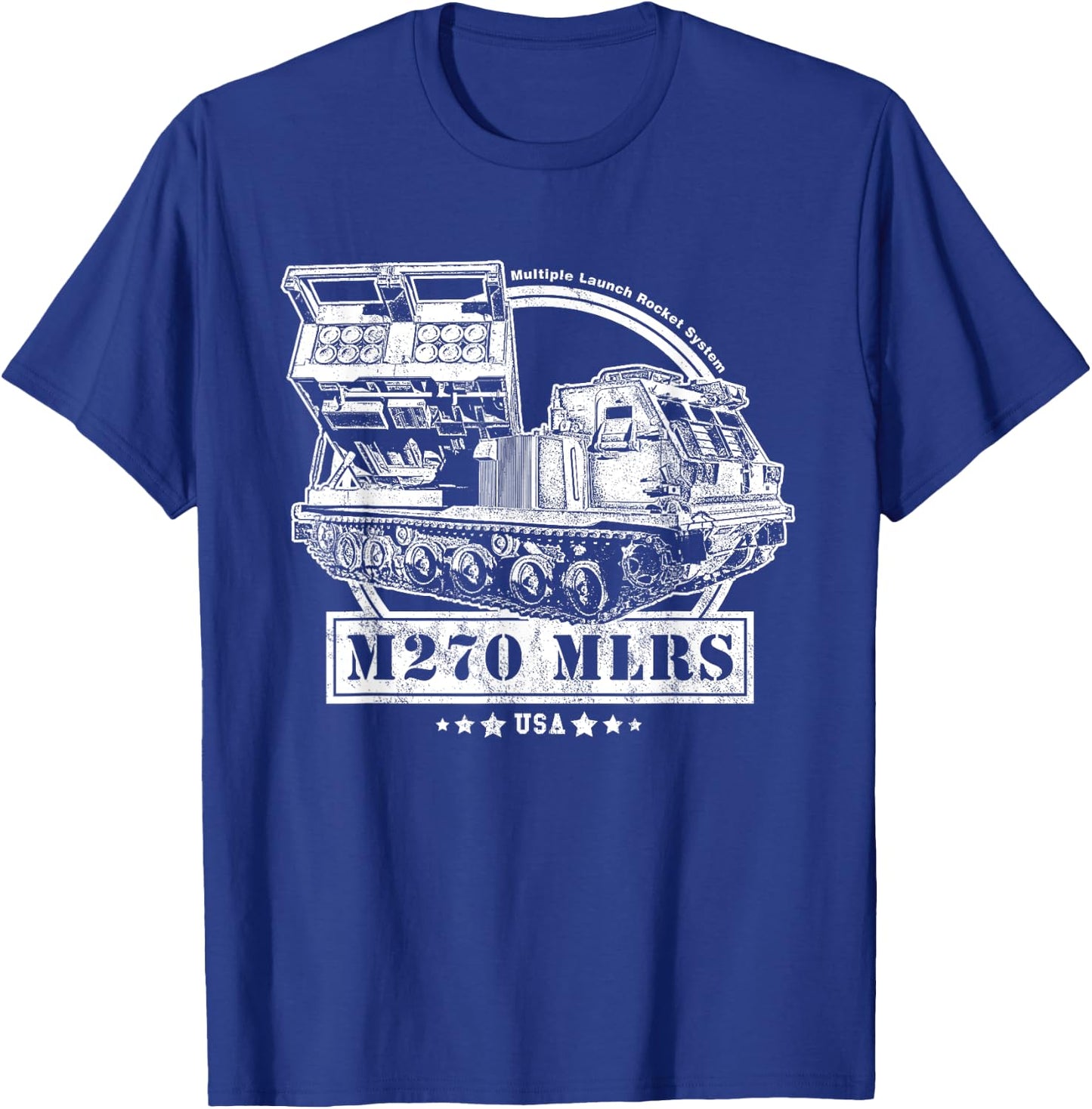 M270 Multiple Launch Rocket System T-Shirt - T-Shirt | Royal