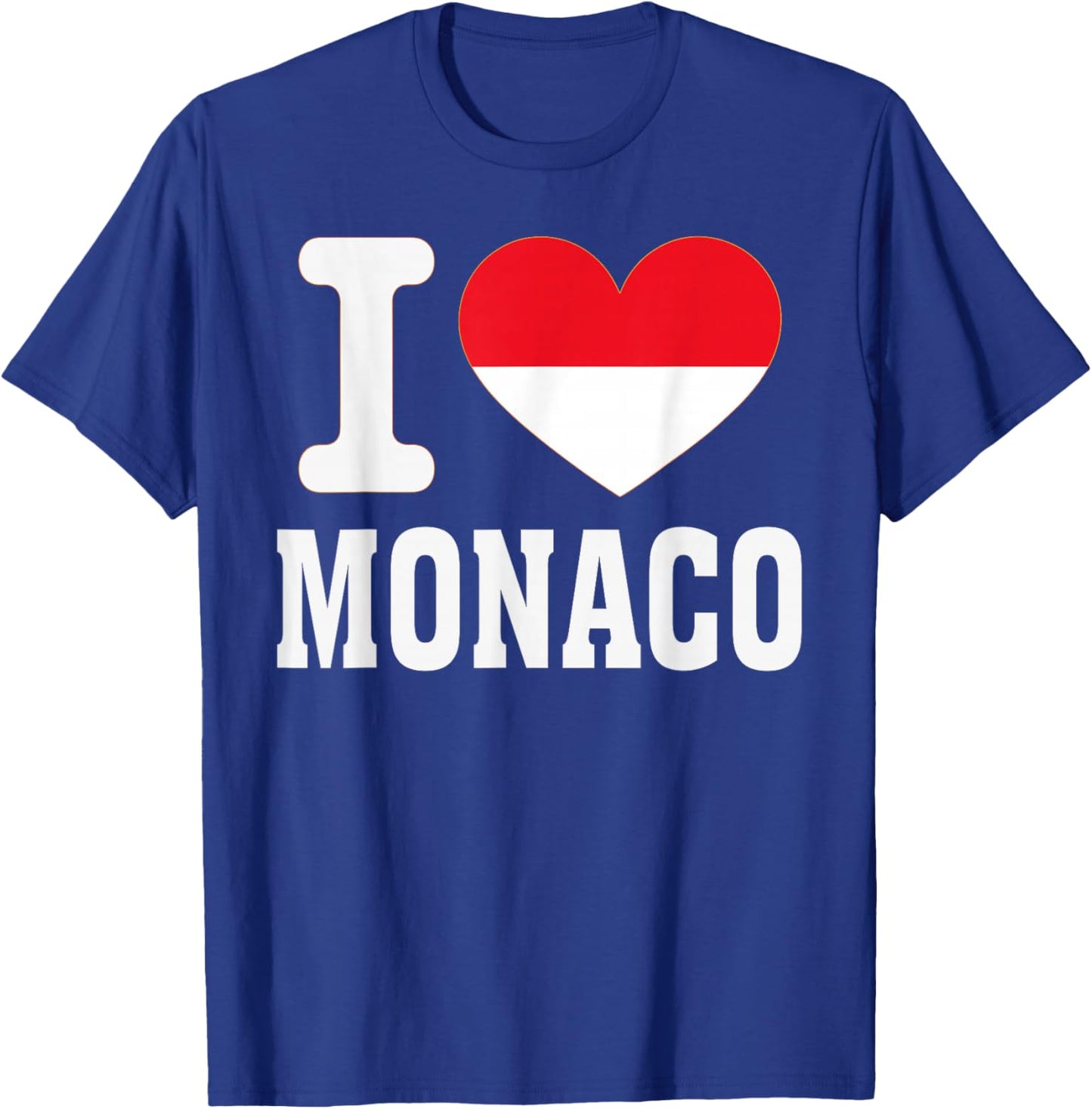 I Love Monaco Heart Souvenir Lovers Pride Travel T-Shirt - T-Shirt | Royal