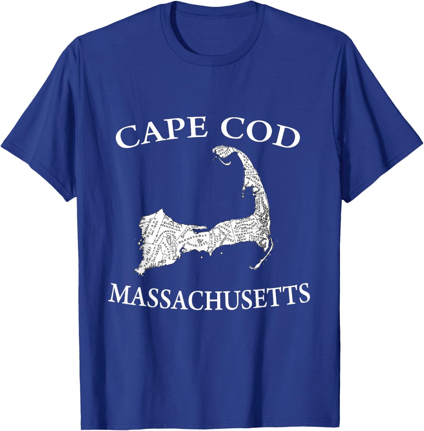 Cape Cod Map T Shirt T-Shirt - T-Shirt | Royal