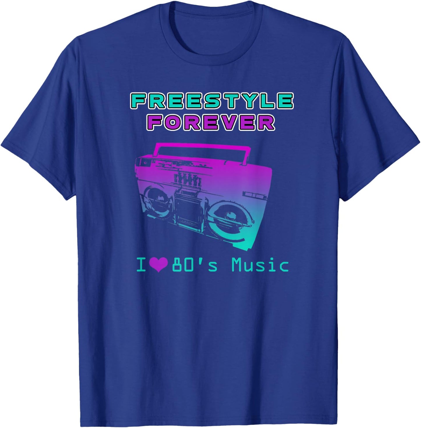 80's Freestyle Music I Love The Eighties T-Shirt - T-Shirt | Royal