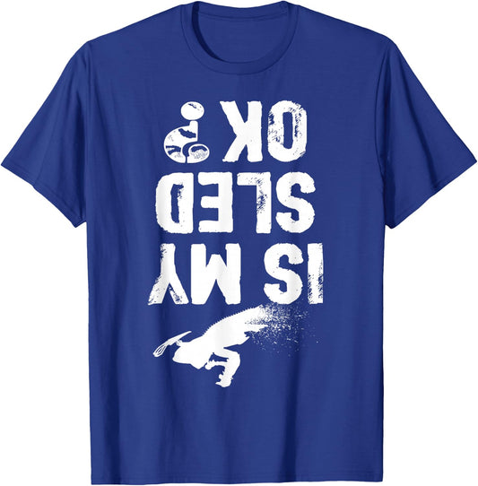 Is My Sled Ok? Funny Snowmobile Snow Sled Rider Snowmobiling T-Shirt - T-Shirt | Royal