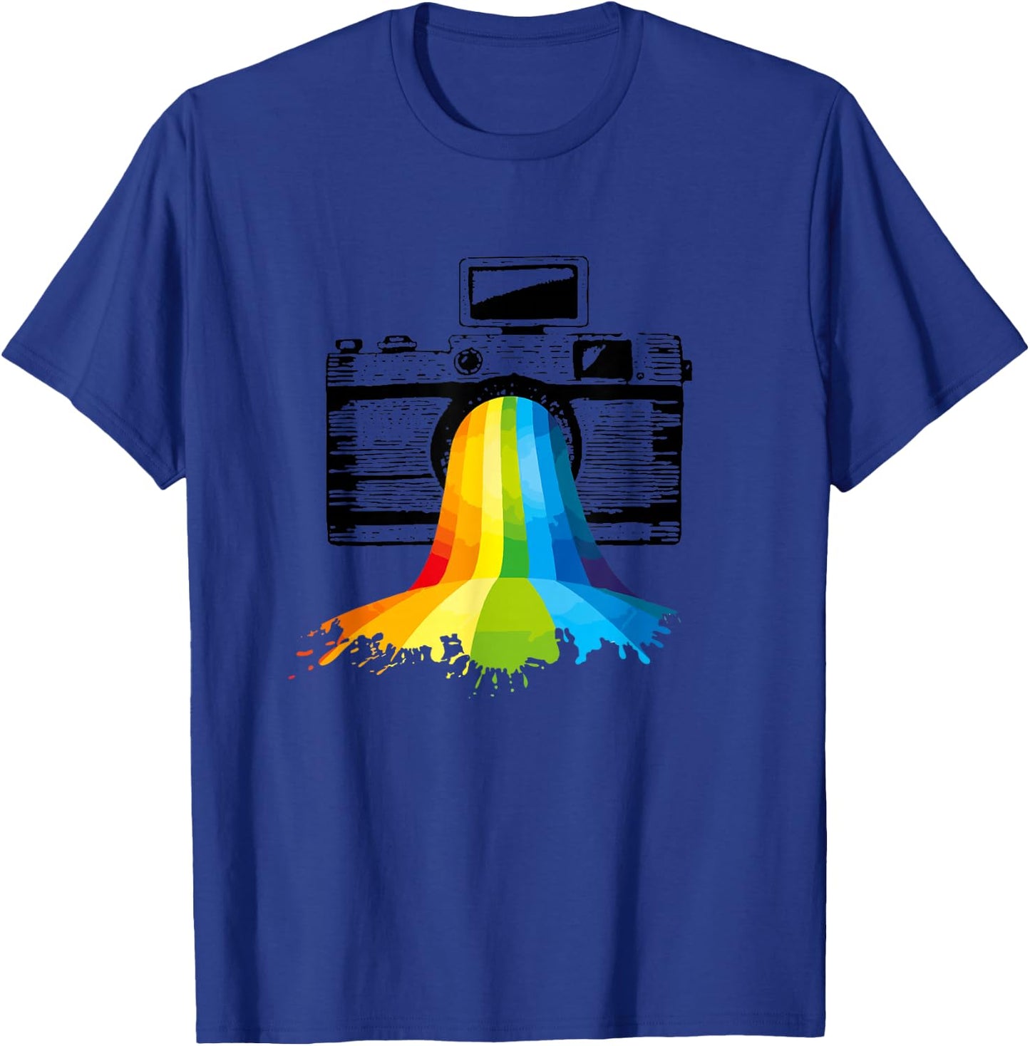 Photography Art Camera Rainbow Photographer Gift T-Shirt - T-Shirt | Royal