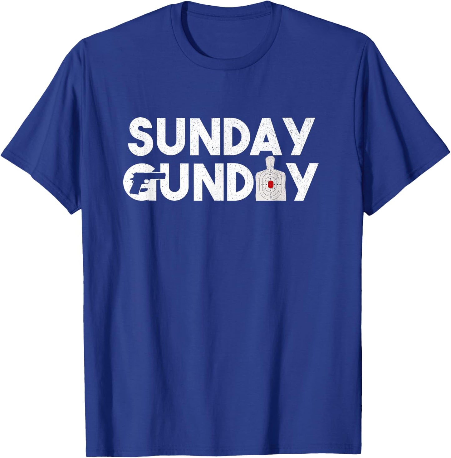 Sunday Gunday T Shirt Pro Gun Shooting Slogan Gifts T-Shirt - T-Shirt | Royal