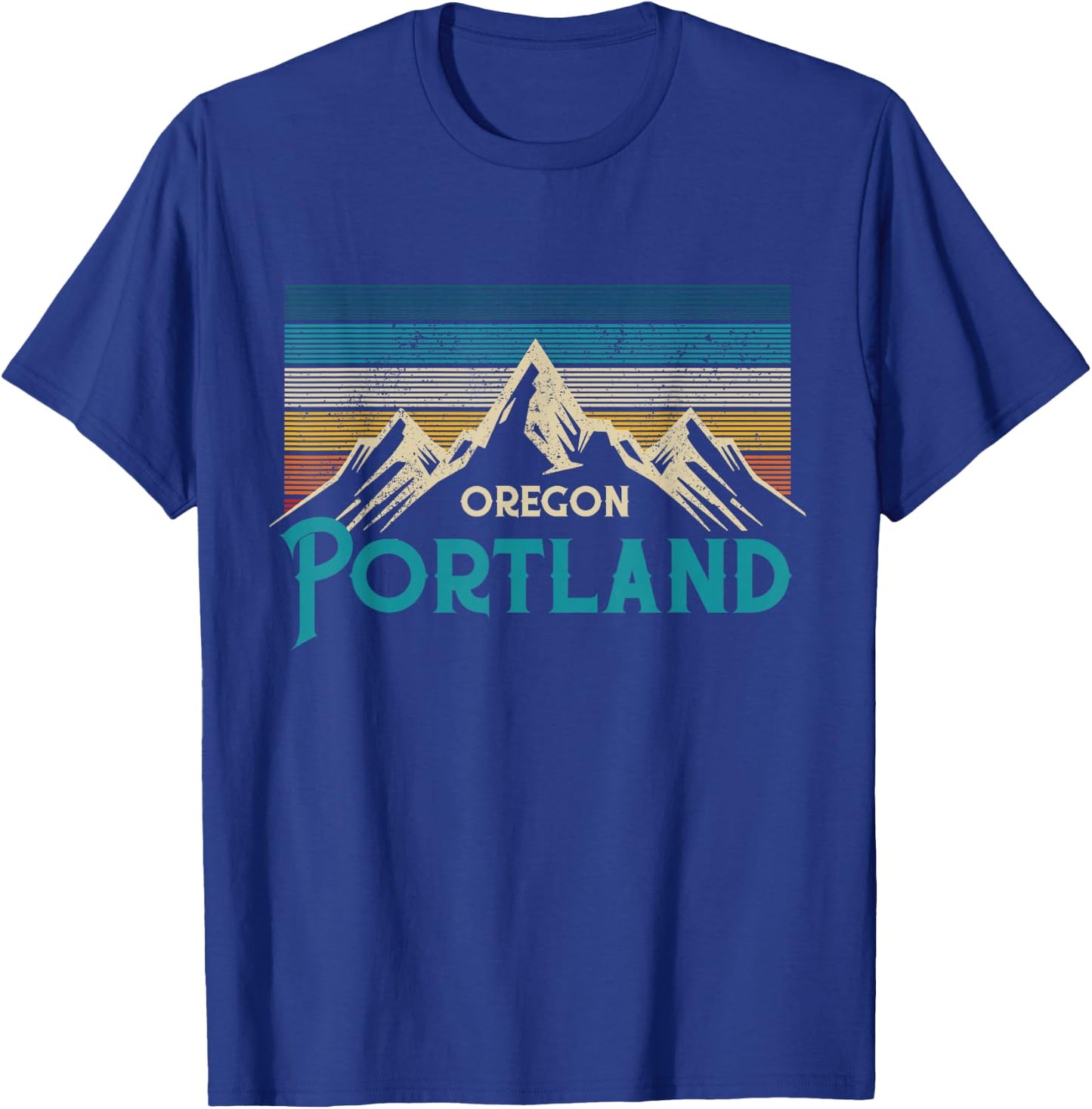 Portland Oregon Vintage Souvenir T-Shirt - T-Shirt | Royal