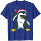 Christmas Pajama Penguin Dabbing Shirt Funny Family Pajamas T-Shirt - T-Shirt | Royal