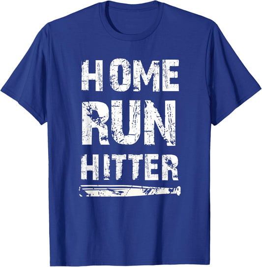 Home Run Hitter Baseball Fan Gift T-Shirt - T-Shirt | Royal