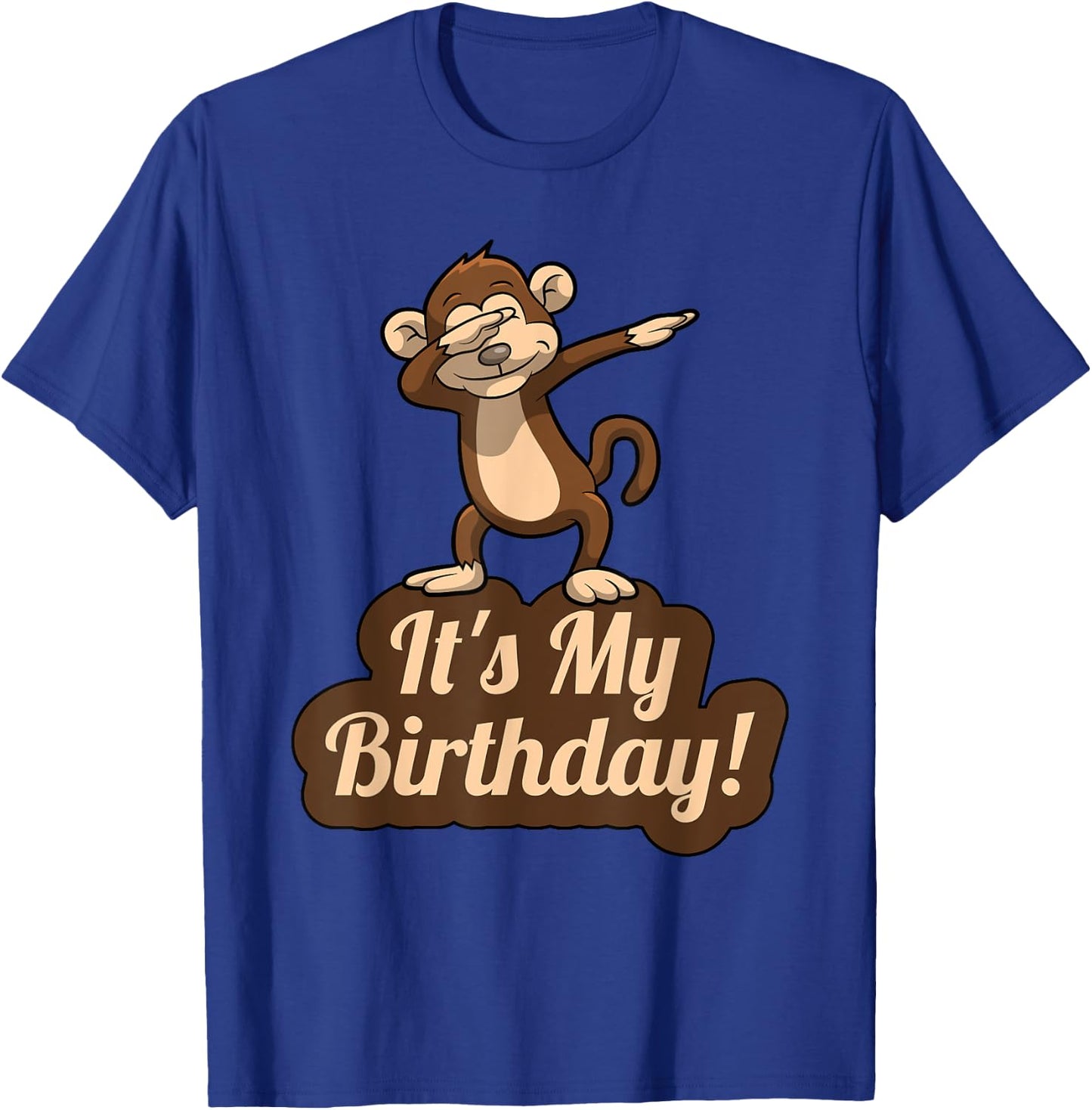 It's My Birthday Dabbing Monkey , Women, Kids T-Shirt - T-Shirt | Royal