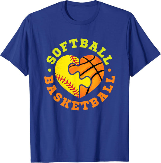 Softball Basketball T-Shirt - T-Shirt | Royal