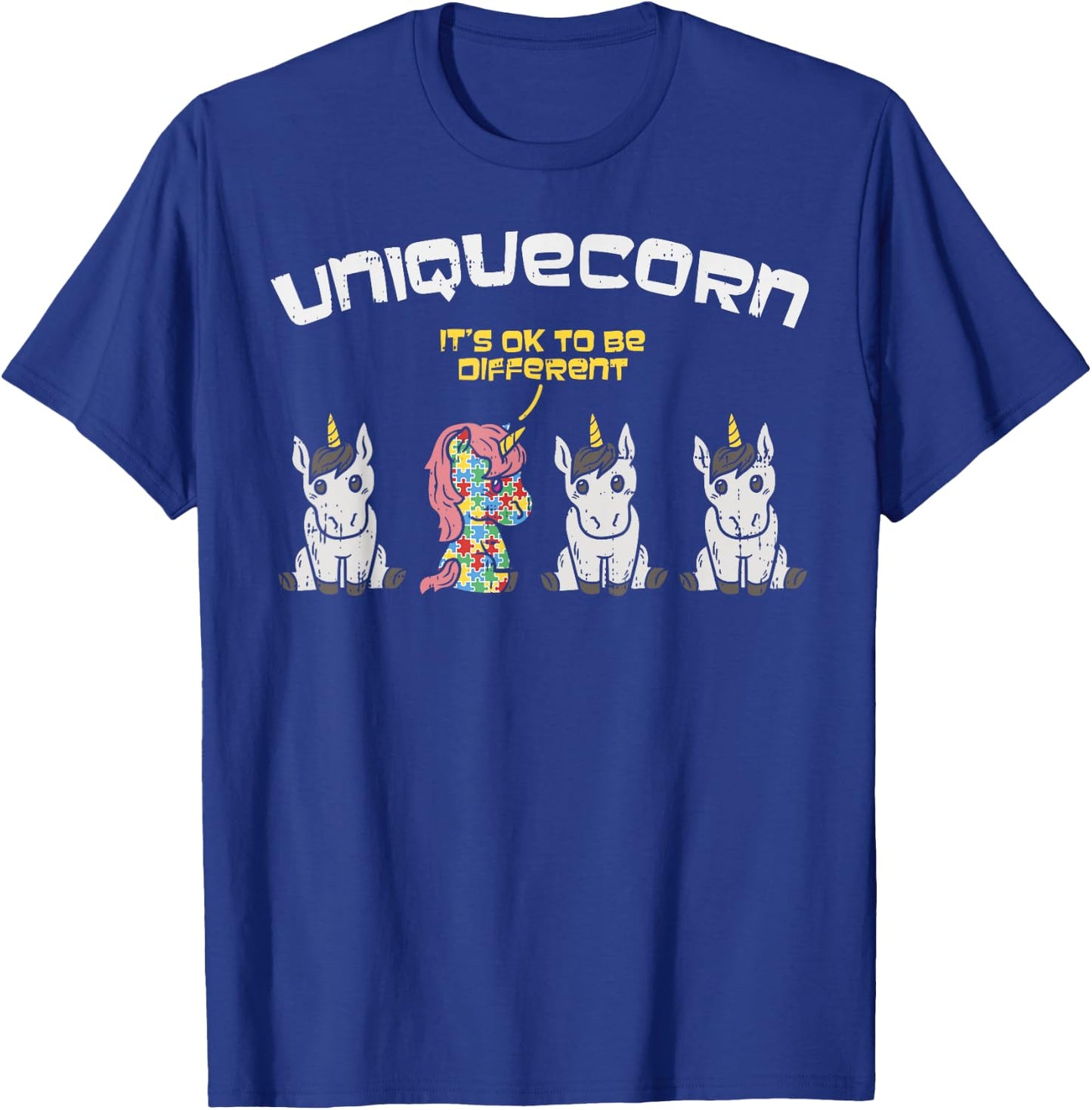 Autism Awareness Shirt Unicorn Autistic Girls Uniquecorn T-Shirt - T-Shirt | Royal