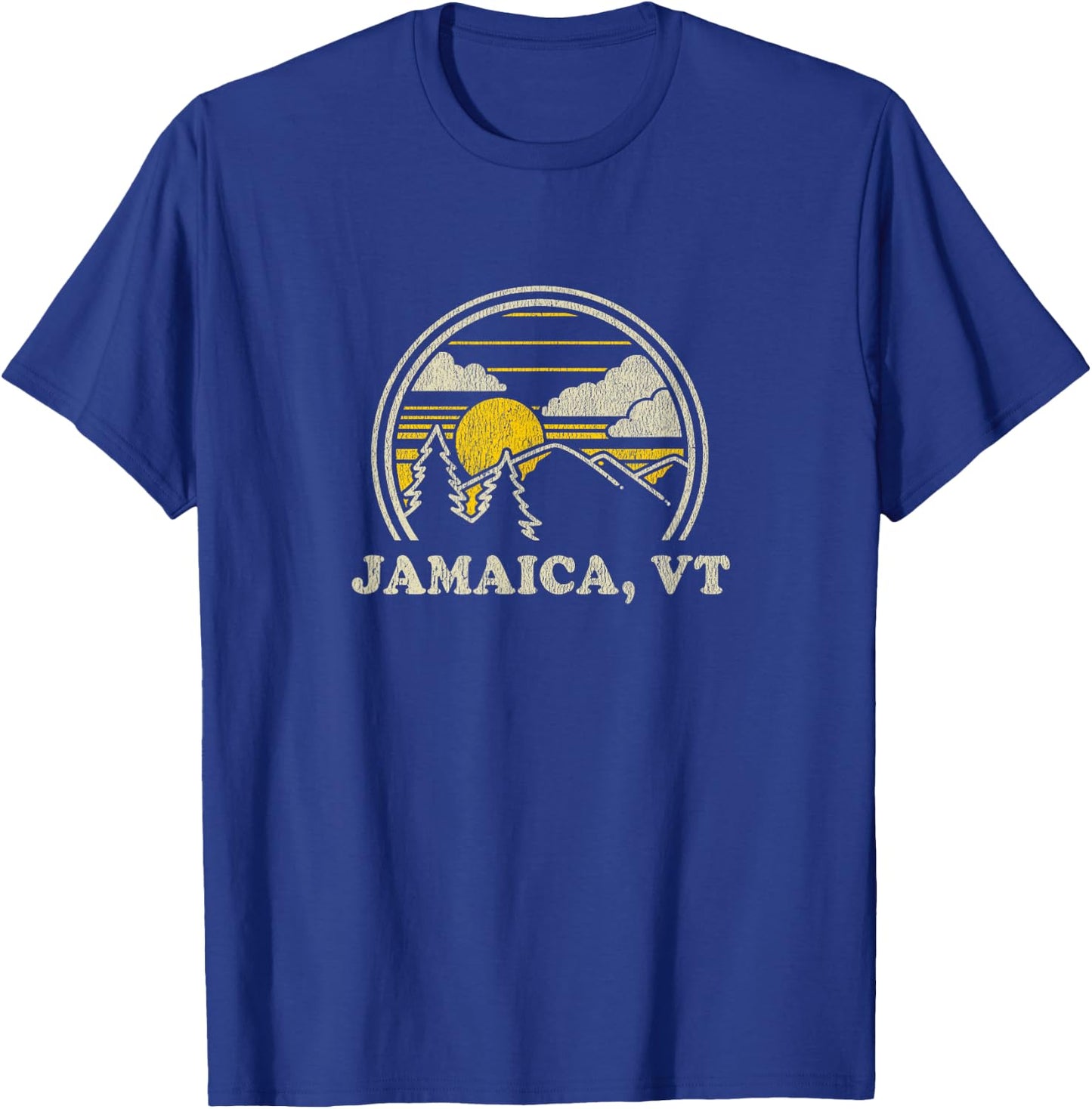 Jamaica Vermont VT T Shirt Vintage Hiking Mountains T-Shirt - T-Shirt | Royal
