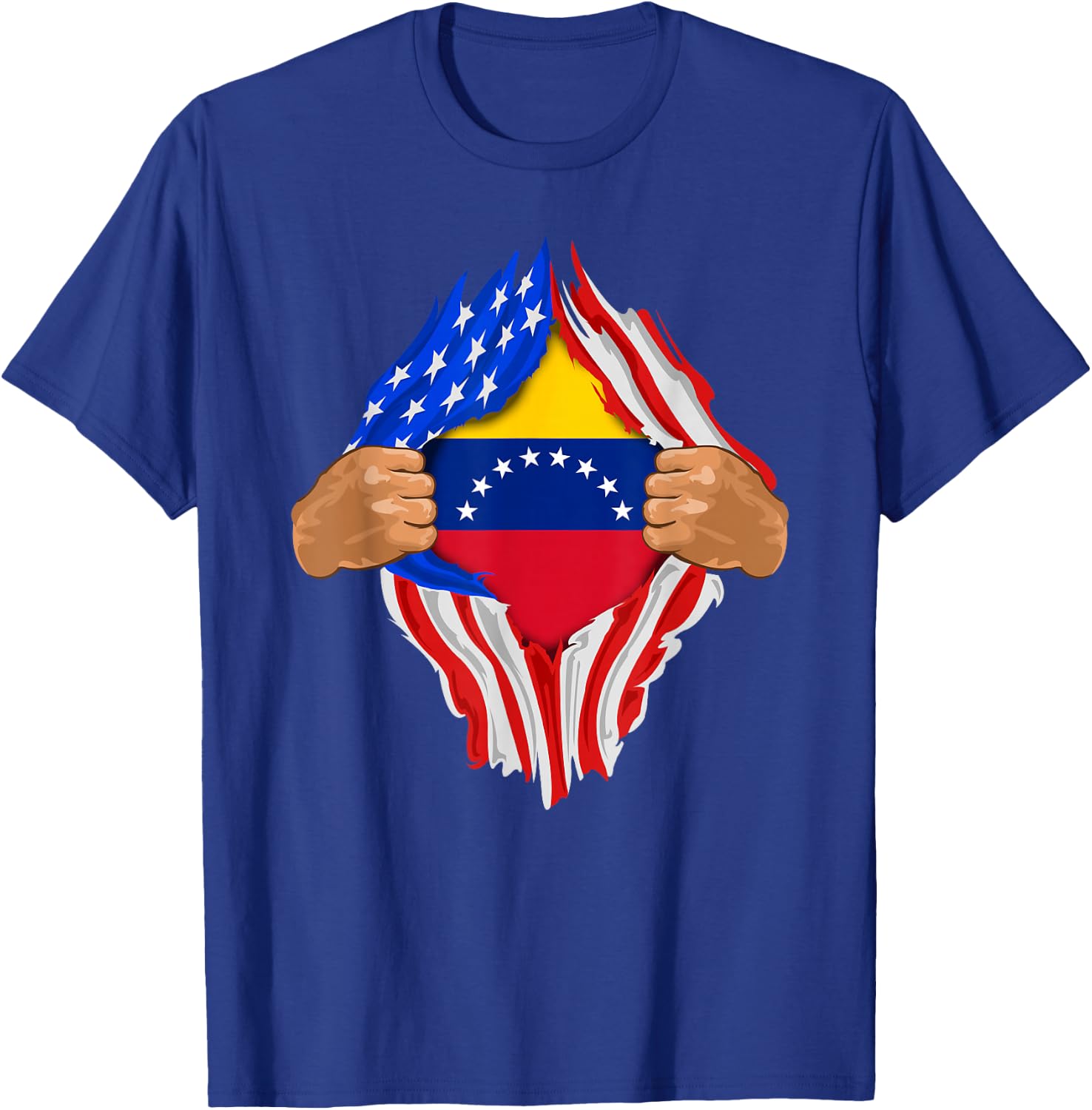 Venezuelan Blood Inside Me | Venezuela Flag Gift T-Shirt - T-Shirt | Royal