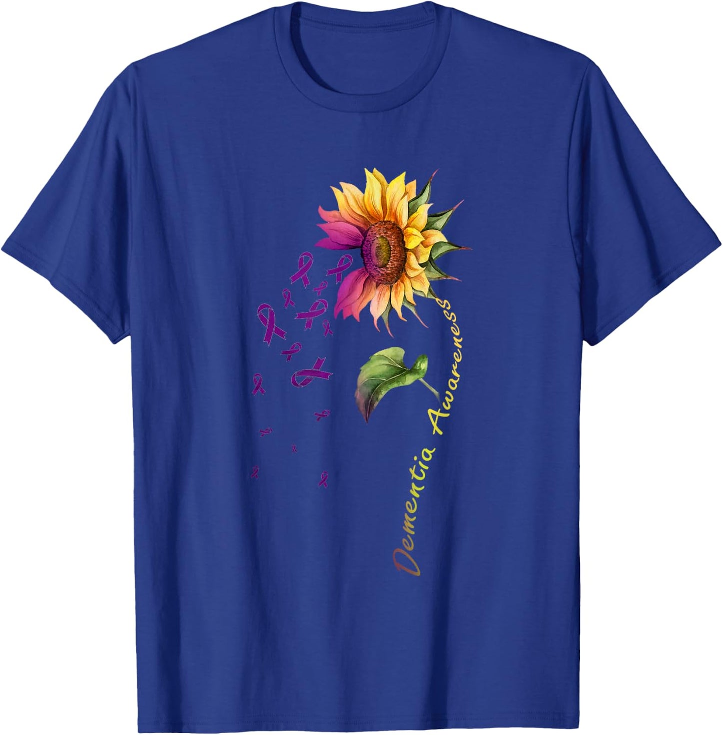 Dementia Awareness Sunflower Shirt T-Shirt - T-Shirt | Royal