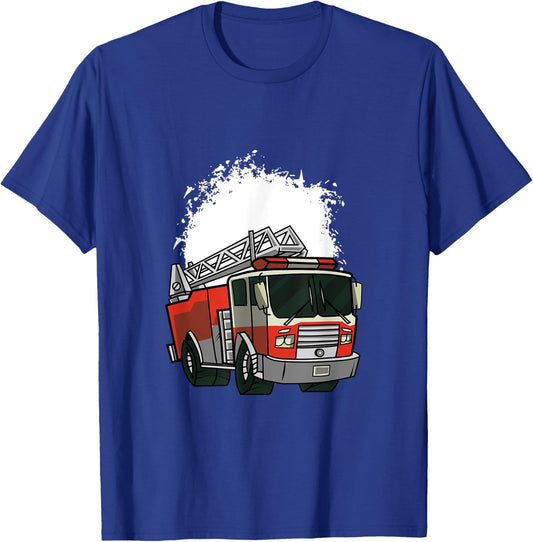 First Responder Fireman Truck Men Women Kids T-Shirt - T-Shirt | Royal