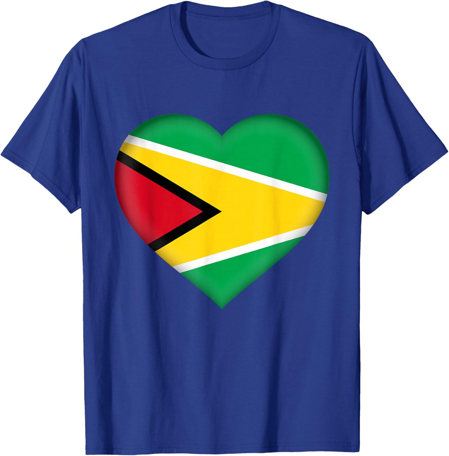 I Love Guyana | Guyanese Flag Heart Outfit T-Shirt - T-Shirt | Royal