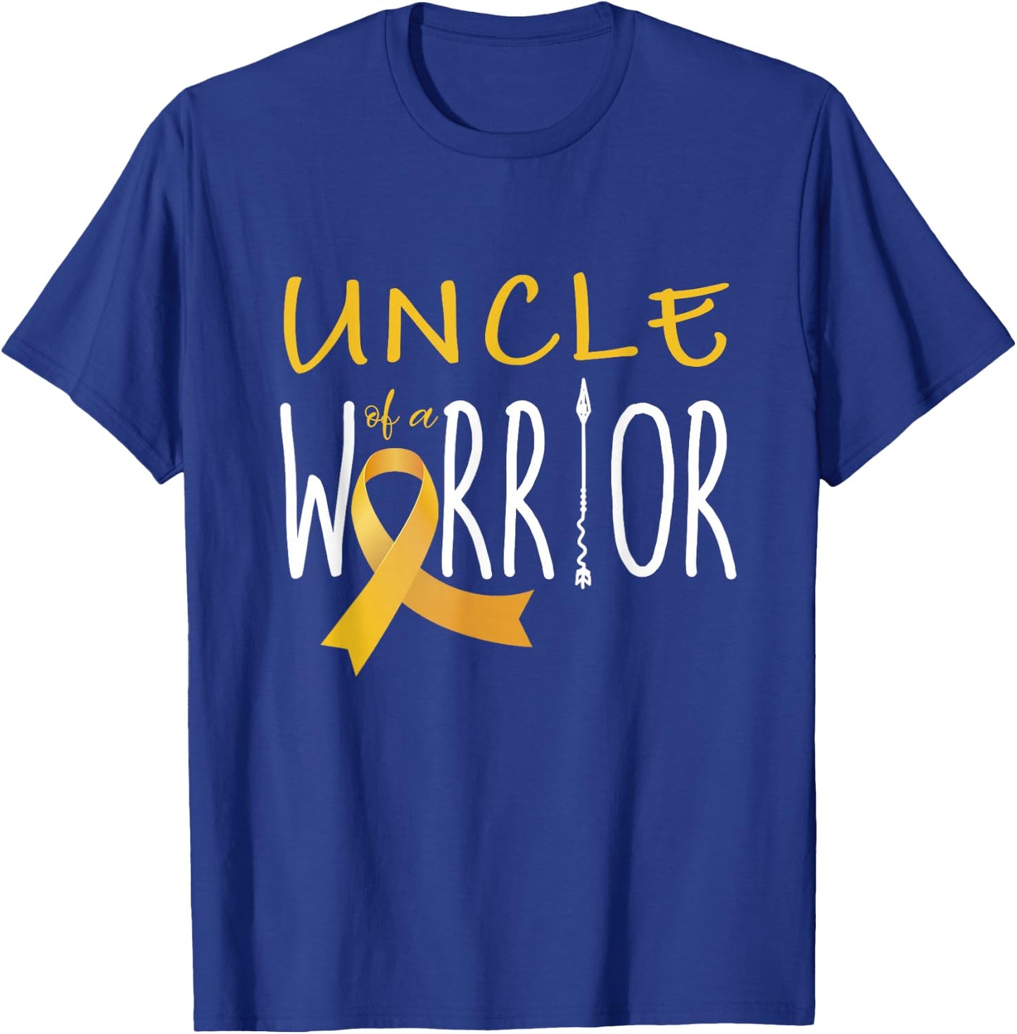 Childhood cancer awareness Uncle of a warrior T-Shirt - T-Shirt | Royal