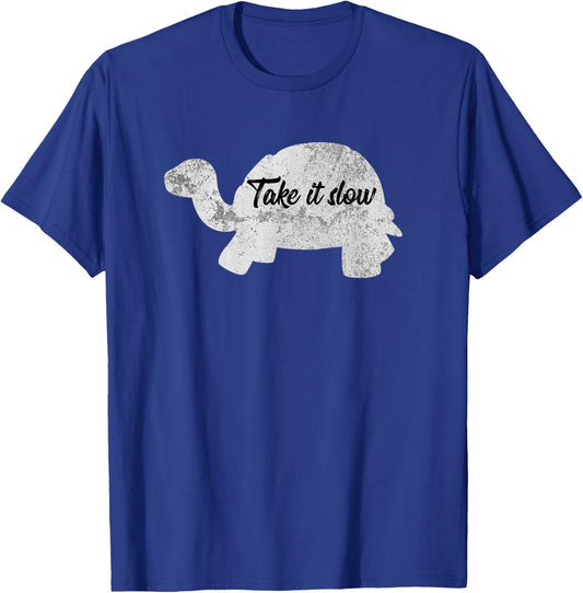 Turtle Take it Slow T-Shirt - T-Shirt | Royal