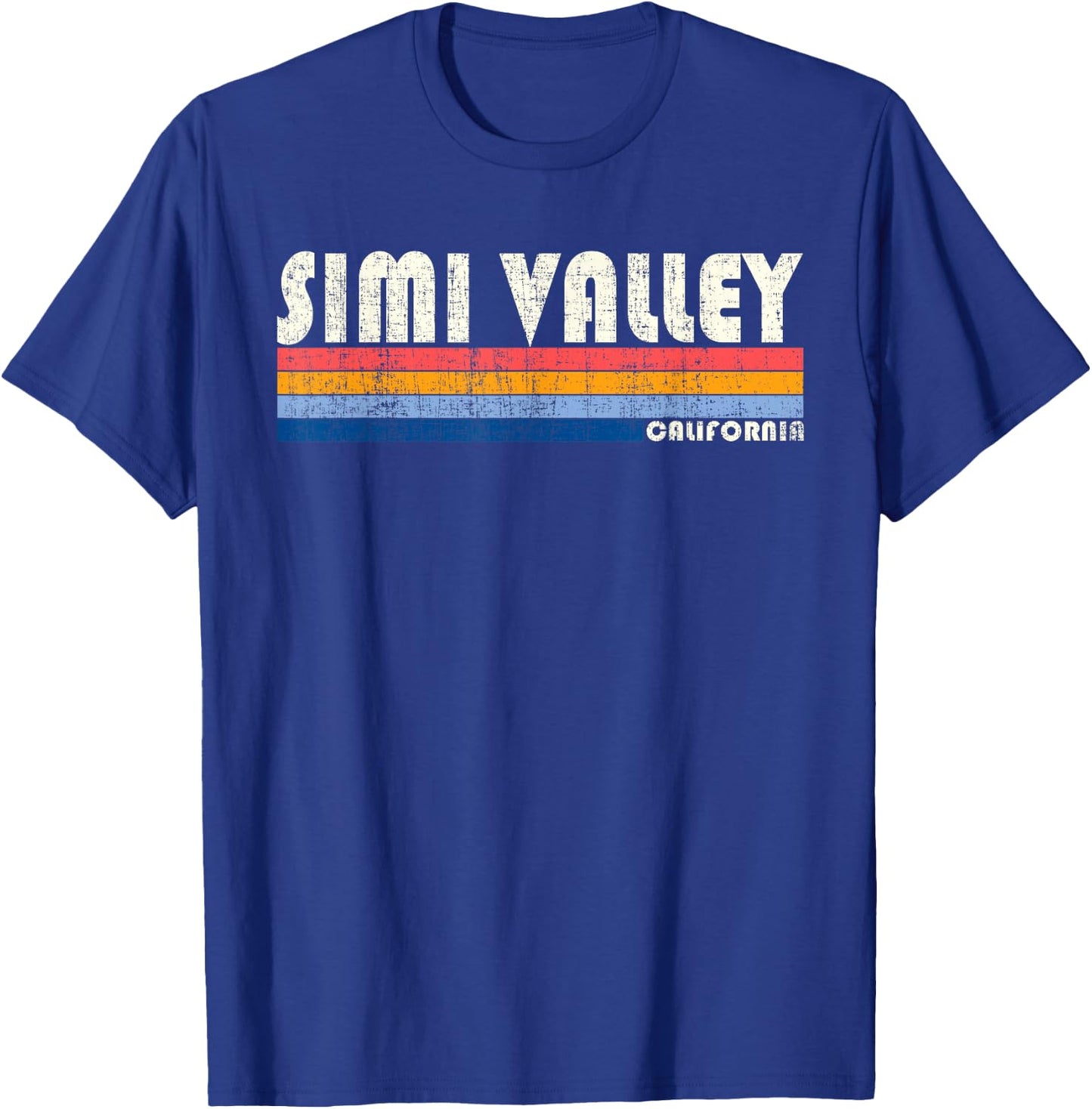 Vintage 70s 80s Style Simi Valley CA T-Shirt - T-Shirt | Royal