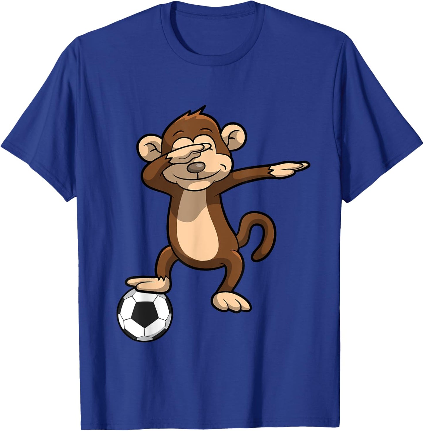 Dabbing Soccer Monkey Dab T-Shirt - T-Shirt | Royal