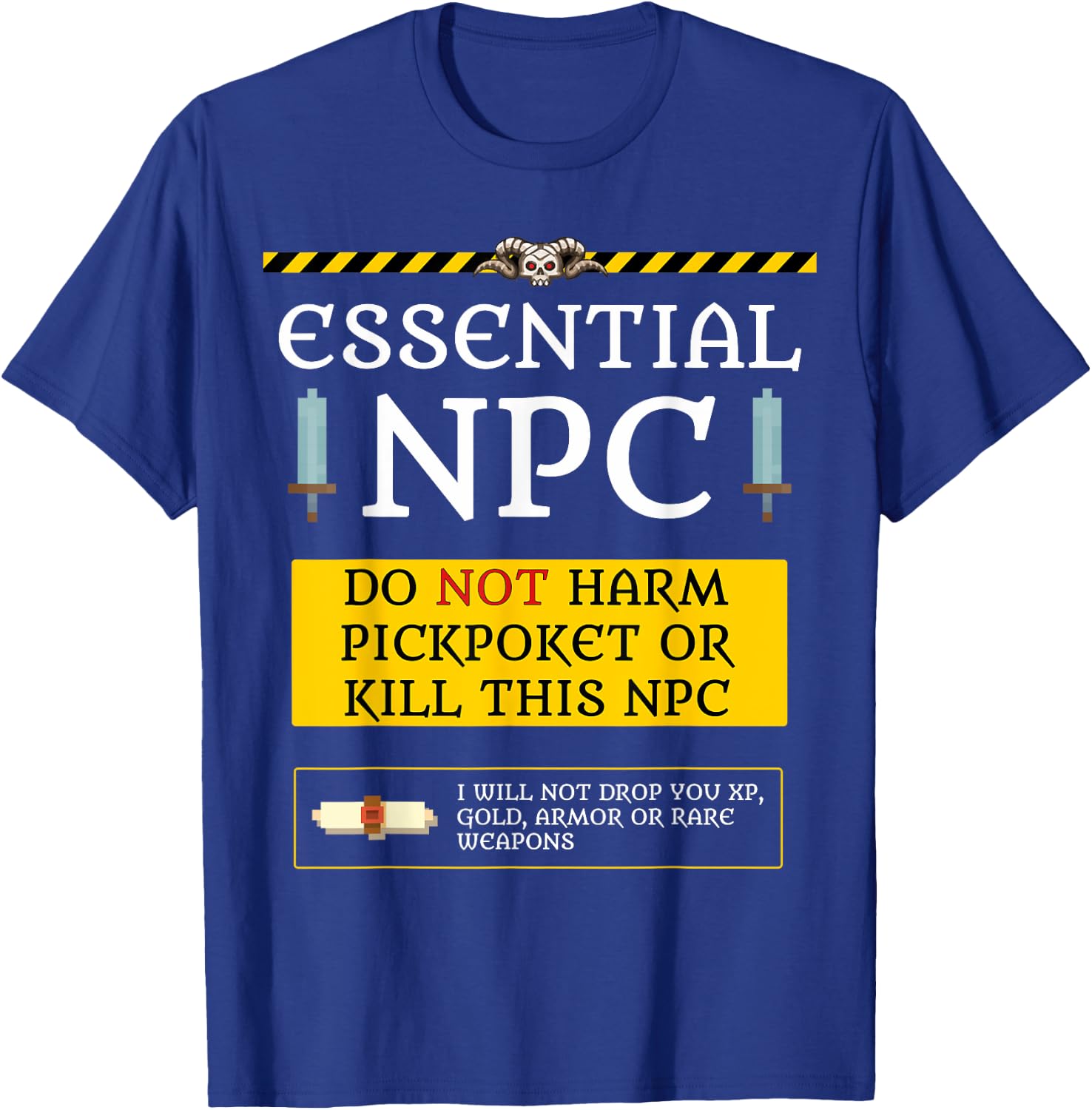 Funny Essential NPC Do Not Harm Humor Shirt T-Shirt - T-Shirt | Royal