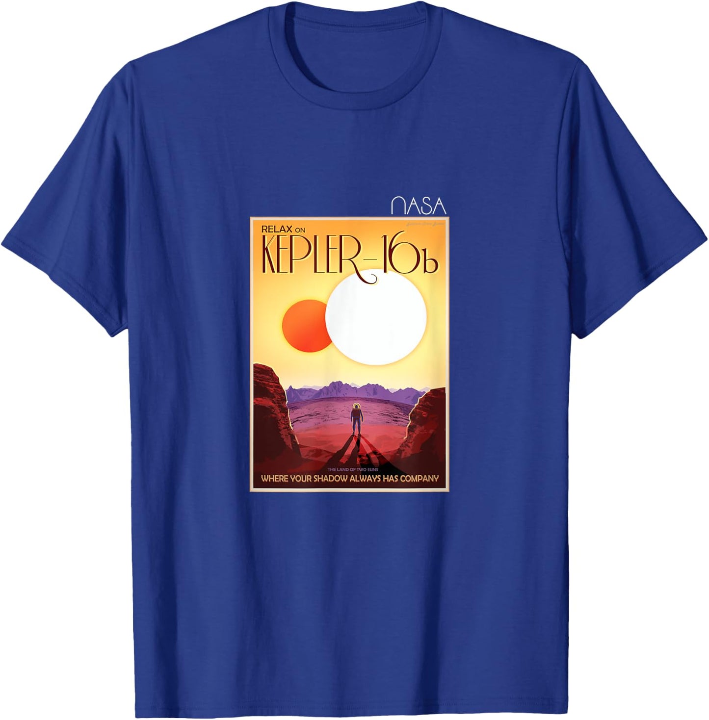 The Official Kepler 16b Space Tourism Poster NASA T-Shirt - T-Shirt | Royal