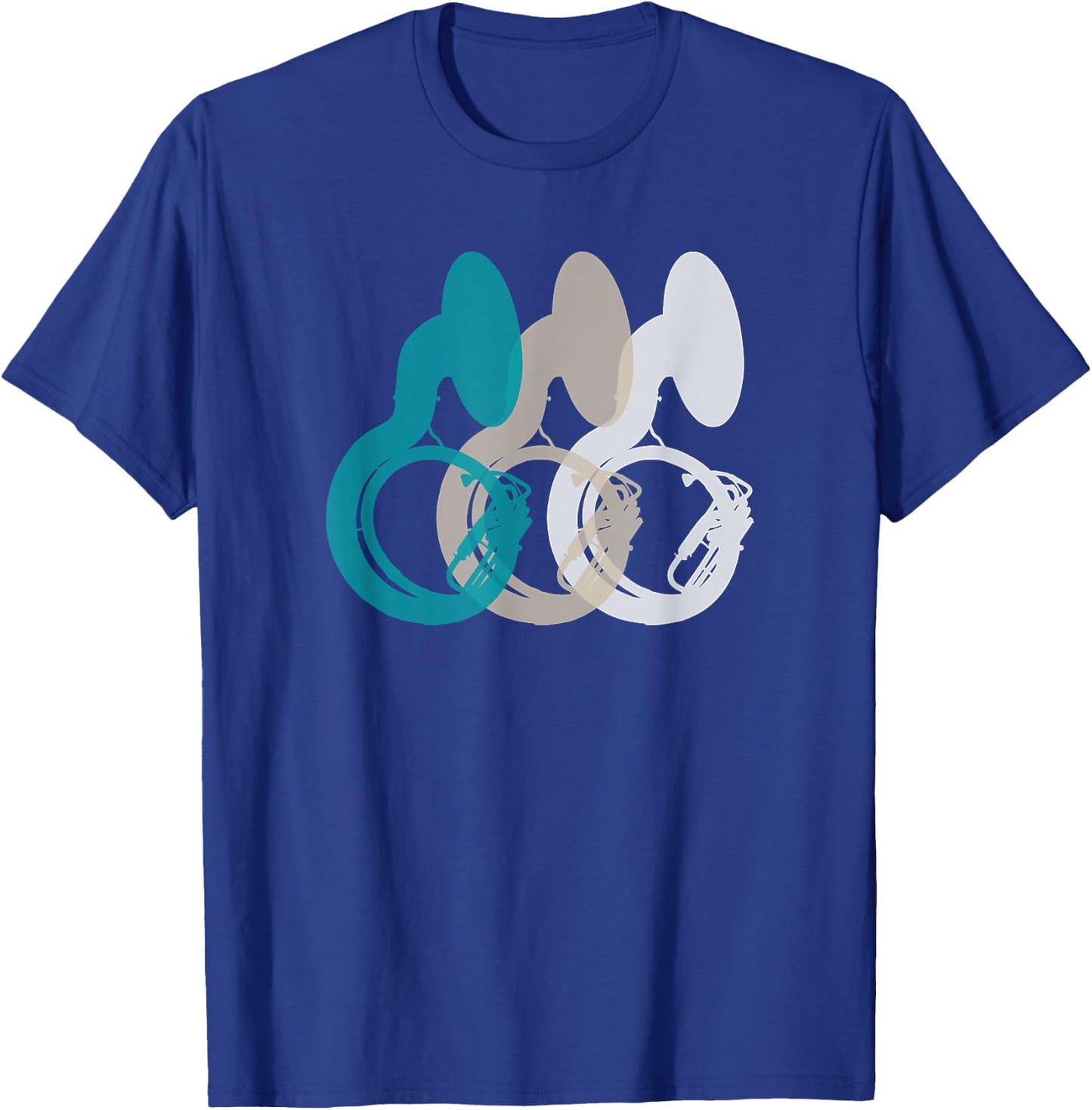Retro Sousaphone Tuba Shirt Music Brass Band Gift T-Shirt - T-Shirt | Royal