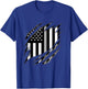 Correctional Officer Thin Silver Line Family Shirt T-Shirt - T-Shirt | Royal