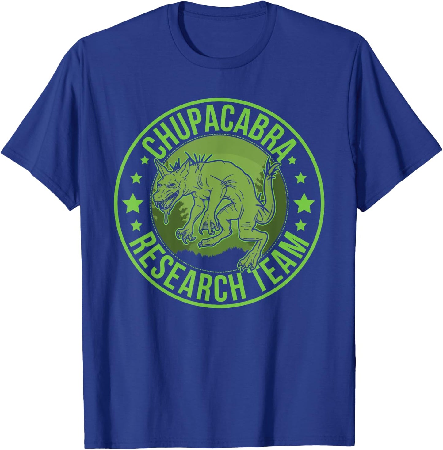 Chupacabra Hide & Seek Research Team Champion Cryptid T-Shirt - T-Shirt | Royal