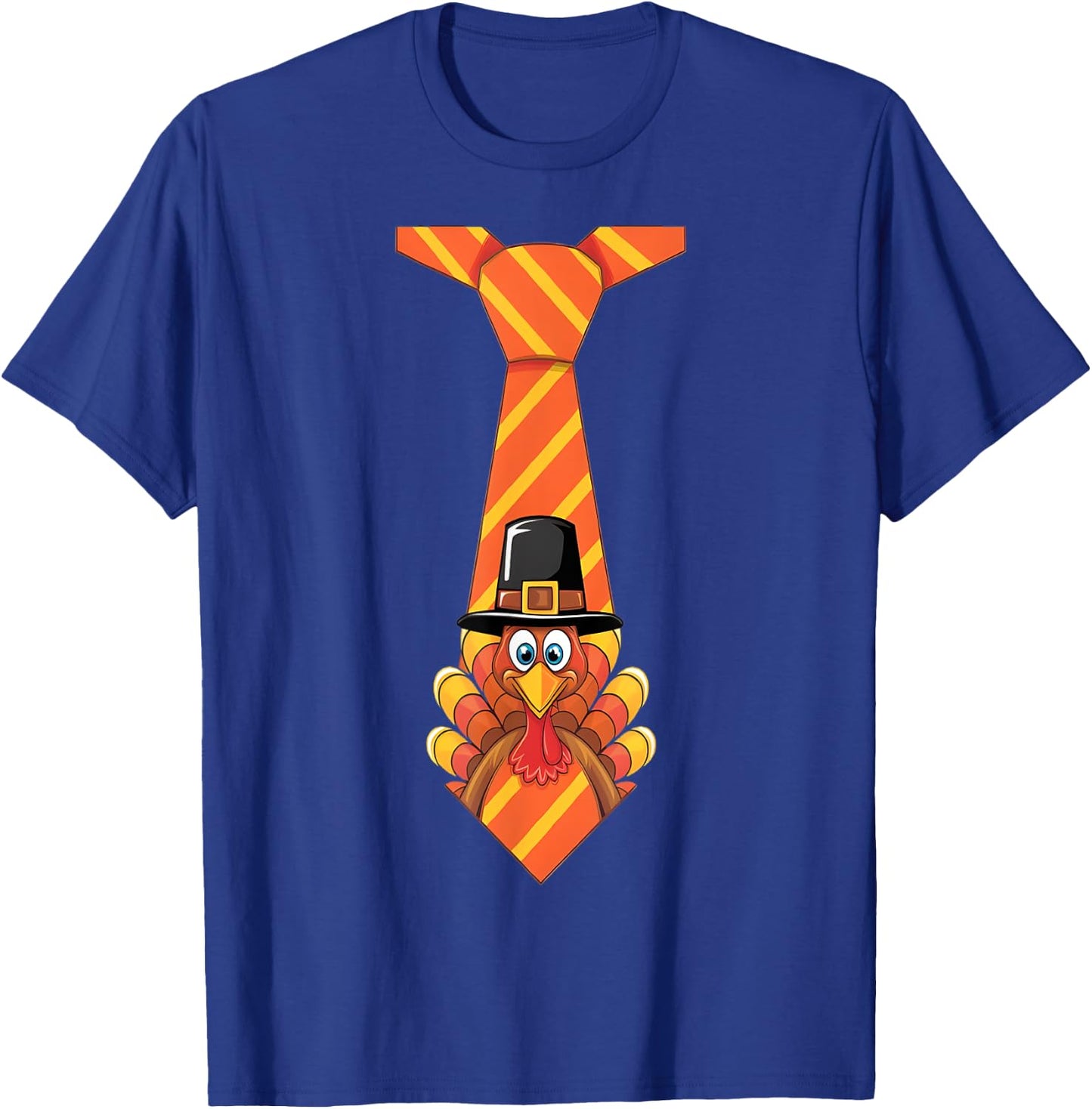 Funny Thanksgiving Turkey Tie Design T-Shirt - T-Shirt | Royal