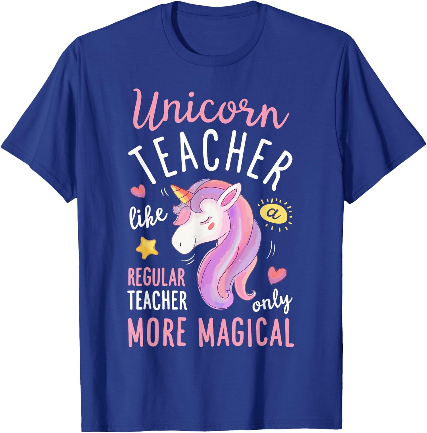 Unicorn Teacher Funny Women Teachers Back To School Gifts T-Shirt - T-Shirt | Royal