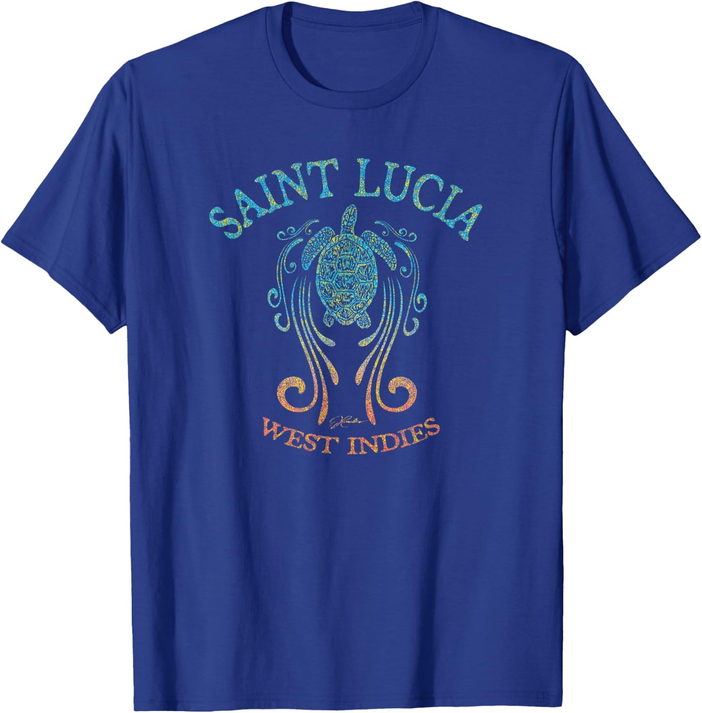 JCombs: Saint Lucia, Sea Turtle in the Slipstream T-Shirt - T-Shirt | Royal