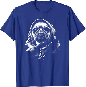 Cool Cute Hooded Gangsta Pug Thug Dog T-Shirt - T-Shirt | Royal
