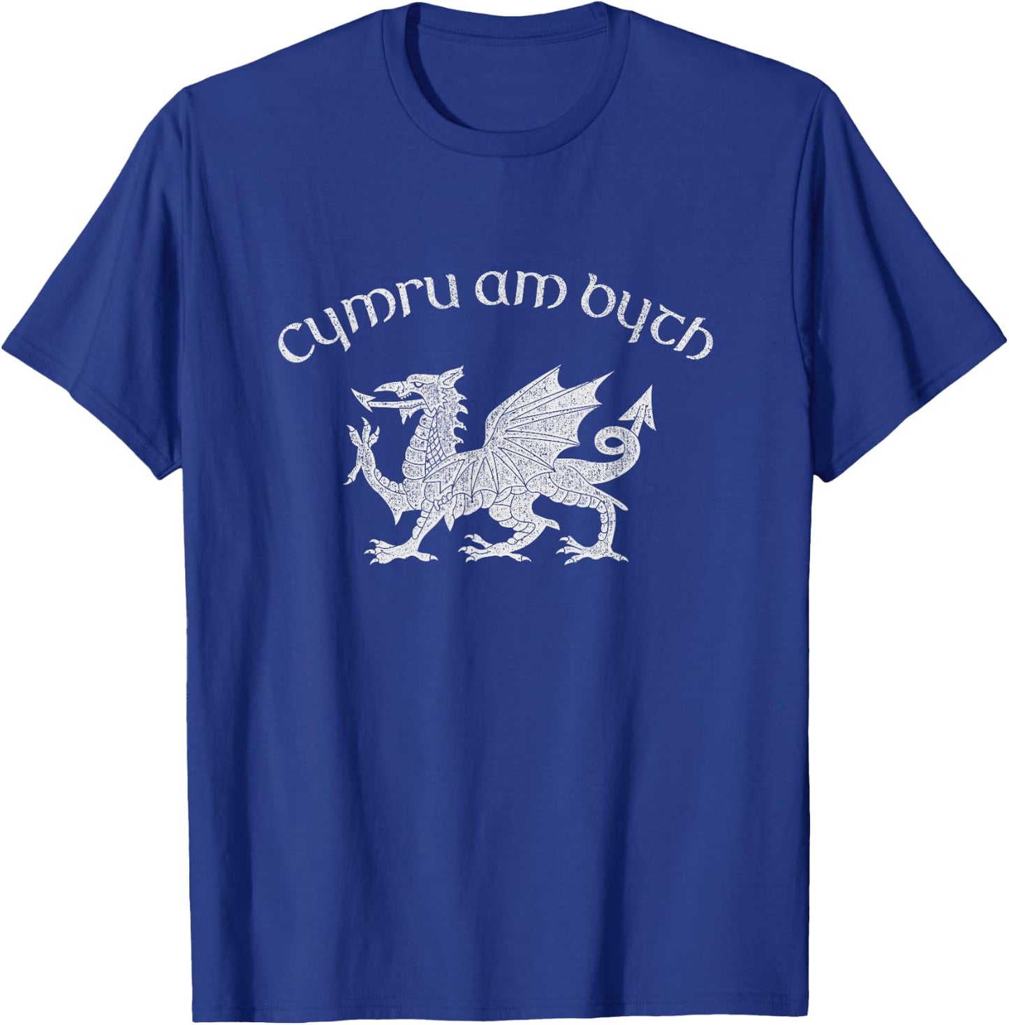 Wales, Red Welsh Dragon, Cymru Am Byth - Welsh Pride T-Shirt - T-Shirt | Royal