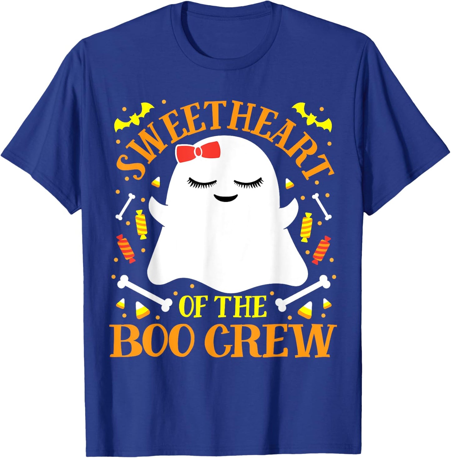 Sweetheart Boo Crew Ghost Matching Cute Girls Halloween T-Shirt - T-Shirt | Royal