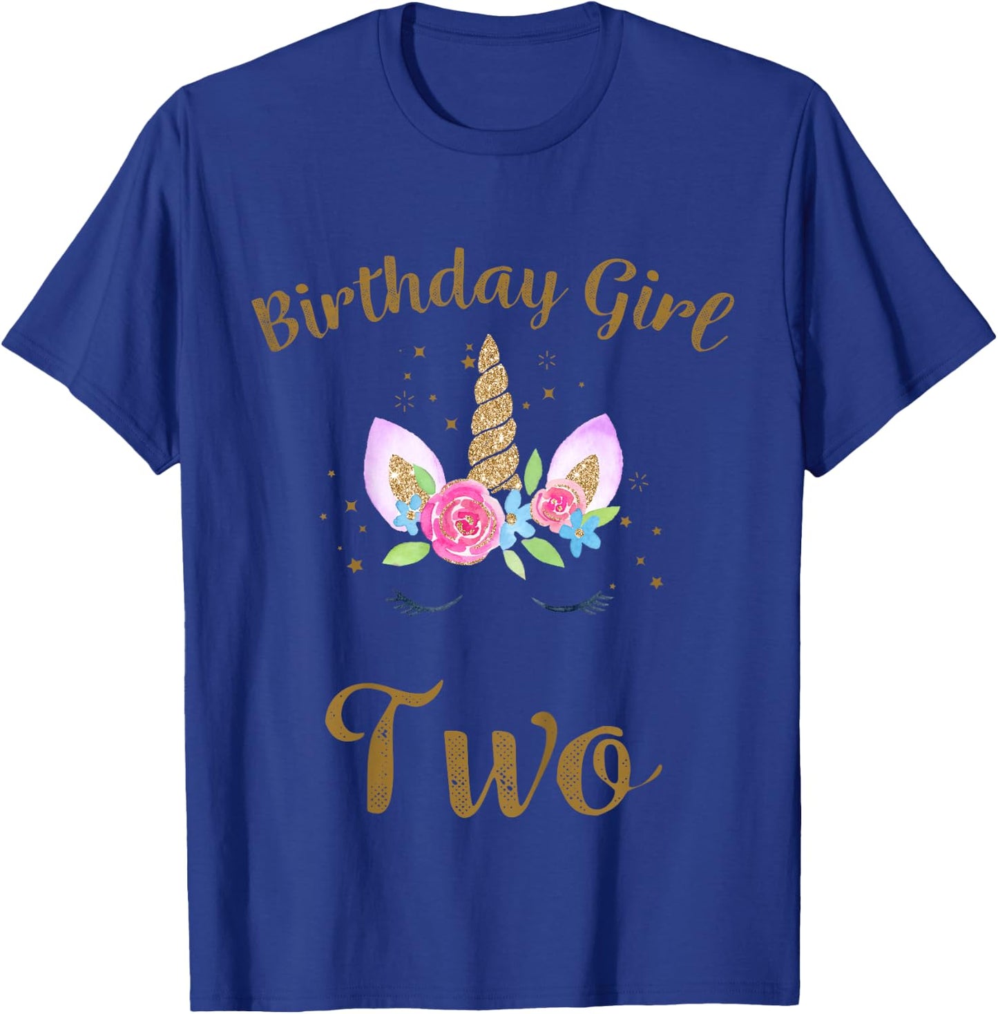 Kids 2nd Birthday Girl Unicorn Shirt Second Birthday Outfit T-Shirt - T-Shirt | Royal