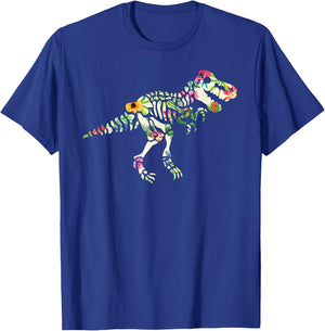 Tropical Hawaiian Floral T-Rex, Design Gift Dino lovers T-Shirt - T-Shirt | Royal